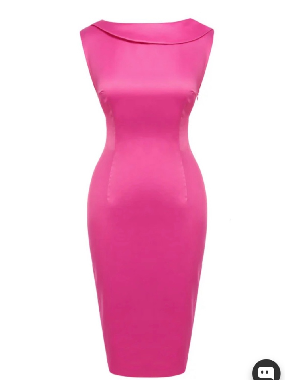 Sleek Pink Midi Sheath Dress